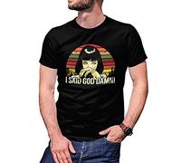 Retro I Said God Damn MIA Wallace Camiseta De Hombre Negra Size L