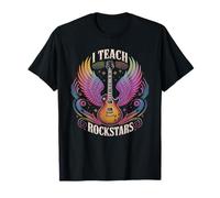 Retro I Teach Rock Stars Maestro Coro Apreciación Música Camiseta