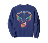 Retro I Teach Rock Stars Profesor Coro Escuadrón Música Motivar Sudadera