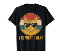 Retro Ich Mache Was ich Want, Cat Funny Cat Lover Camiseta