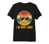 Retro Ich Mache Was ich Want, Cat Funny Cat Lover Camiseta Premium