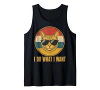 Retro Ich Mache Was ich Want, Cat Funny Cat Lover Camiseta sin Mangas