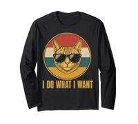 Retro Ich Mache Was ich Want, Cat Funny Cat Lover Manga Larga