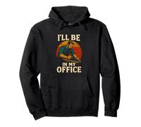 Retro I'Ll Be In My Office Funny Carpenter Woodworking Hombres Sudadera con Capucha