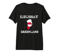 Retro Ilulissat Groenlandia Envejecida Bandera de Groenlandia Camiseta Premium