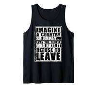 Retro Imagina un país Tan Grande Cita patriótica Americana Camiseta sin Mangas