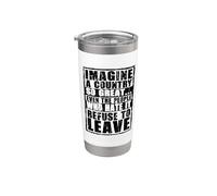 Retro Imagina un país tan grande Cita patriótica Americana Vaso térmico de acero inoxidable de doble pared