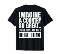 Retro Imagine A Country So Great (en la Parte Trasera) Camiseta