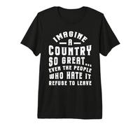 Retro Imagine un país Tan Grande Cita patriótica Camiseta Premium