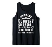 Retro Imagine un país Tan Grande Cita patriótica Camiseta sin Mangas