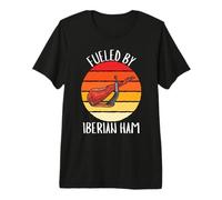 Retro Impulsado por Jamón Ibérico Vintage Amante del Jamón Ibérico Camiseta Premium