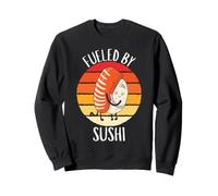 Retro Impulsado por Sushi Vintage Japonés Comida Amante Sudadera