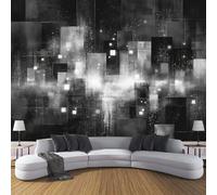 Retro industrial Grafiti en blanco y negro Mural de Pared, Papel Pintado Fotográfico, Decoración Moderna para Dormitorio, Póster Artístico de Pared - 400x280cm - En blanco y negro