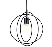 Retro Industrial Lámpara de Techo E27 Vintage Colgante de Luz Moderna LED Marcos Redondo Ajustable, Base E27 Plafón de Techo de Montaje Semi Empotrado Dorado para Entrada, Baño, Pasillo, Negro