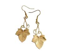 Retro Inspire Maple Leaf and Long Pendientes con goteo de aceite portátil para mejorar los trajes de moda Retro Estilos Joyería