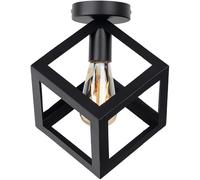Retro Iron Black Ceiling Lamp LED Industrial Modern Ceiling Lamp - Lighting Cage Lamps Home Living Room Decoration,estilo minimalista
