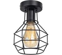 Retro Iron Black Ceiling Lamp LED Industrial Modern Ceiling Lamp - Lighting Cage Lamps Home Living Room Decoration,estilo minimalista