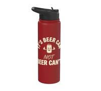 Retro It's Beer Can Not Beer Can't Funny Party Drinking Stainless Steel Insulated Water Bottle
