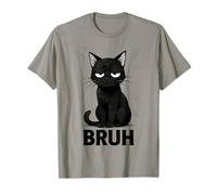 Retro Japanese Anime Manga Funny Cat Bruh Camiseta