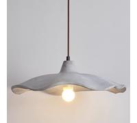 Retro Japanese Pendant Light Creative Leaf Shape Concrete Chandelier for Kitchen Islands Bedroom Dining Lighting with Rural Cement Shade