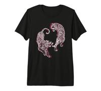 Retro japonés Glitch Art Tiger Sumi-e Fighter Graphic Camiseta Premium