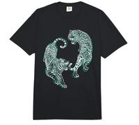 Retro japonés Glitch Art Tiger Sumi-e Fighter Graphic Comfort Colors Adult Heavyweight T-Shirt