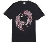 Retro japonés Glitch Art Tiger Sumi-e Fighter Graphic Comfort Colors Adult Heavyweight T-Shirt