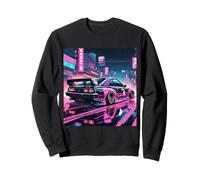 Retro JDM Japonés Drift Racing Tuning Car Tokio En La Noche Sudadera