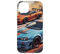 Retro JDM Legends Drift Race Cars Skyline Hecho En Japón Regalo Carcasa para iPhone 14 Plus