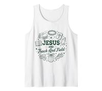 Retro Jesús Y Pista Y Campo Cristiano Camiseta sin Mangas