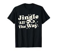 Retro Jingle All The Way - Cita navideña Divertida Camiseta