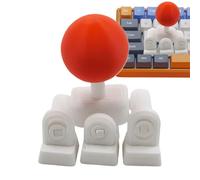 Retro Joystick Caps - Precision Key Adapter, Analog Keyboard Button Attachment with Tactile Feel, Arcade Joystick Keycaps for , PC Component Modification Supplies, Unique Joysticks Keycaps