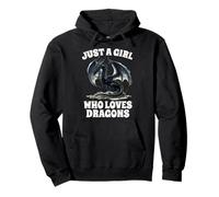 Retro Just A Girl Who Loves Dragons Mujeres y Niñas Sudadera con Capucha