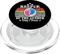 Retro Keeper of The Gender Cute Género Revelar Fiesta Pareja PopSockets PopGrip para MagSafe