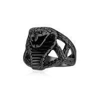 Retro King of Glasses Snake Titanium Steel Ring, Personalidad de los hombres, Joyería de serpiente Hip Hop Niche