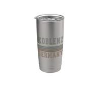 Retro Koblenz Alemania Vaso térmico de acero inoxidable de doble pared