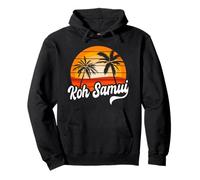 Retro KOH Samui Sunset Palmeras Vintage Viaje Diseño Sudadera con Capucha