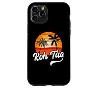 Retro KOH Tao Atardecer Palmeras Vintage Viaje Diseño Carcasa para iPhone 11 Pro