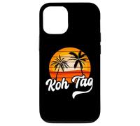 Retro KOH Tao Atardecer Palmeras Vintage Viaje Diseño Carcasa para iPhone 12/12 Pro