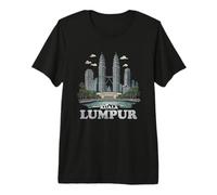 Retro Kuala Lumpur Paisaje Vintage Souvenir Camiseta Premium