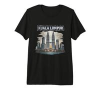 Retro Kuala Lumpur Paisaje Vintage Souvenir Camiseta Premium