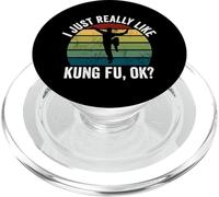 Retro Kung Fu Me Gusta Mucho Kung Fu Ok Artistas Marciales PopSockets PopGrip para MagSafe