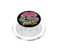 Retro Labios Fiesta Música Tema Gráfico Rosa Ilustración Cintas PopSockets PopGrip para MagSafe