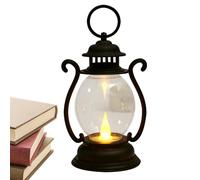 Retro Lantern Light - Lámpara LED portátil con batería, luces vintage para decoración del hogar, mesa de patio, iluminación ambiental inalámbrica, luz decorativa de tensión, rústica
