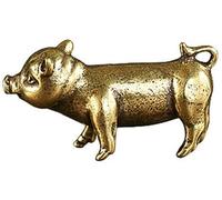 Retro Latón Cerdo Miniaturas Miniaturas Figuras Escritorios Ornamento Metal Cobre Modelo Animal Juguete Tea Party Animales Domésticos Decoración Artesanía Accesorios Clever Design