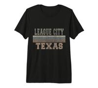 Retro League City Texas Camiseta Premium