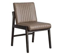 Retro Leather Dining Chairs with Solid Wood Frame - Stylish Kitchen & Living Room Side Chairs for Study and Leisure