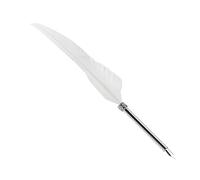 Retro Leather Notebook with Feather Dip Pen Set for Writing Enthusiasts