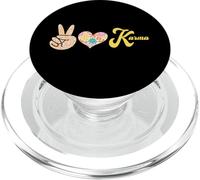 Retro Leopardo Paz Corazón Karma Boho Espiritual PopSockets PopGrip para MagSafe
