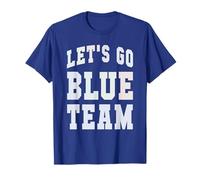Retro Let's GO Blue Team Summer Camp War Game Day Torneo Camiseta